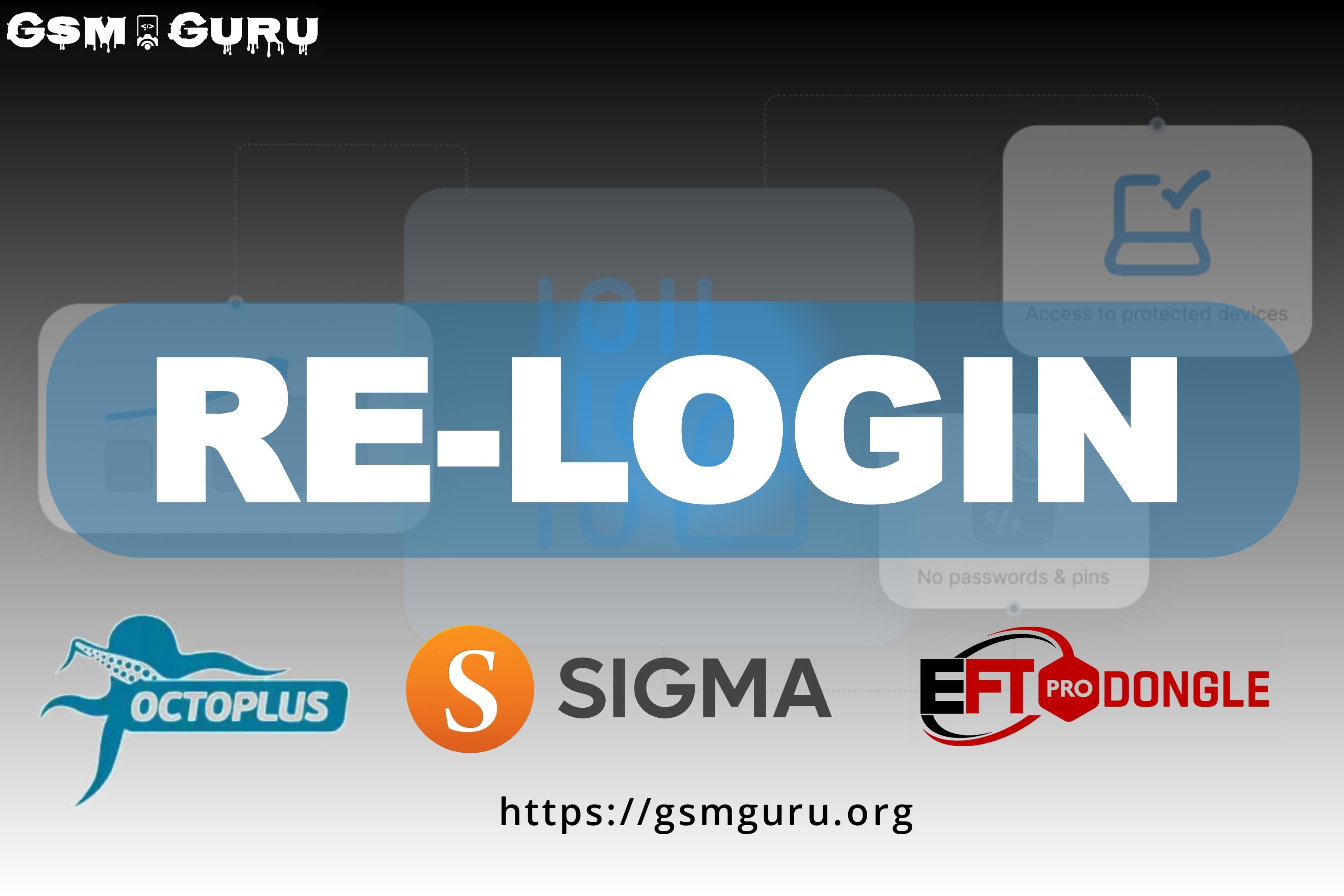 Relogin Your EFT, OCTOPLUS, SIGMA Within 1 Hour After Ordering
