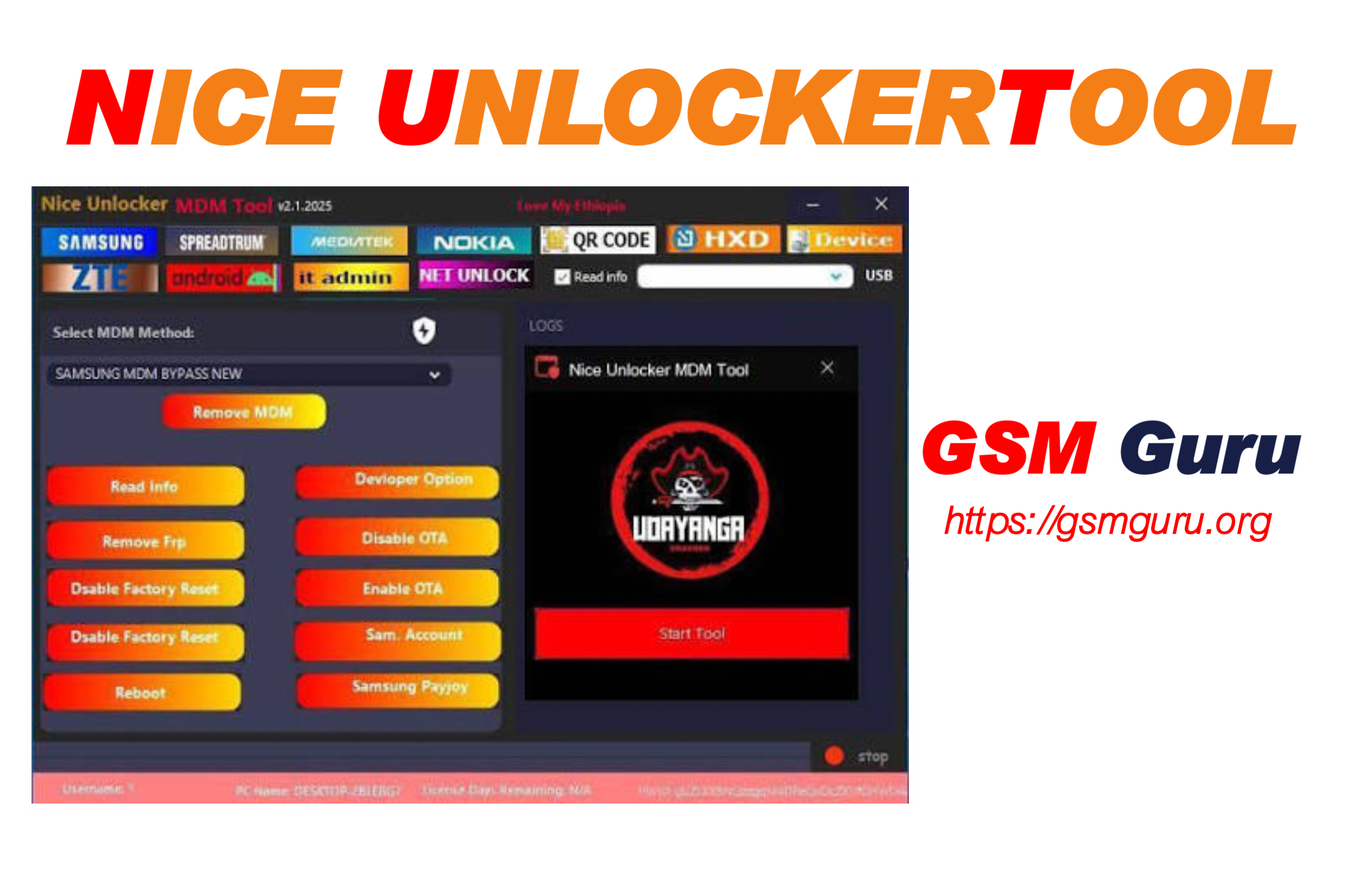 Nice unlockertool RENT [6 hours]